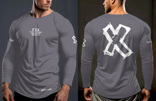 (Steel gray )WIN PEOPLE FULL SLEEVES TSHIR (PREMIUM COTTON )