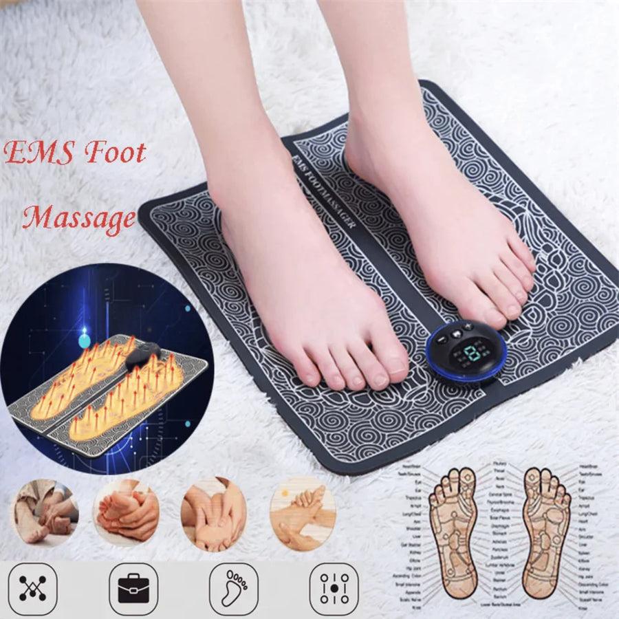 Combo Pack: EMS Foot Massager & Butterfly Mini Massager (Set of 2)