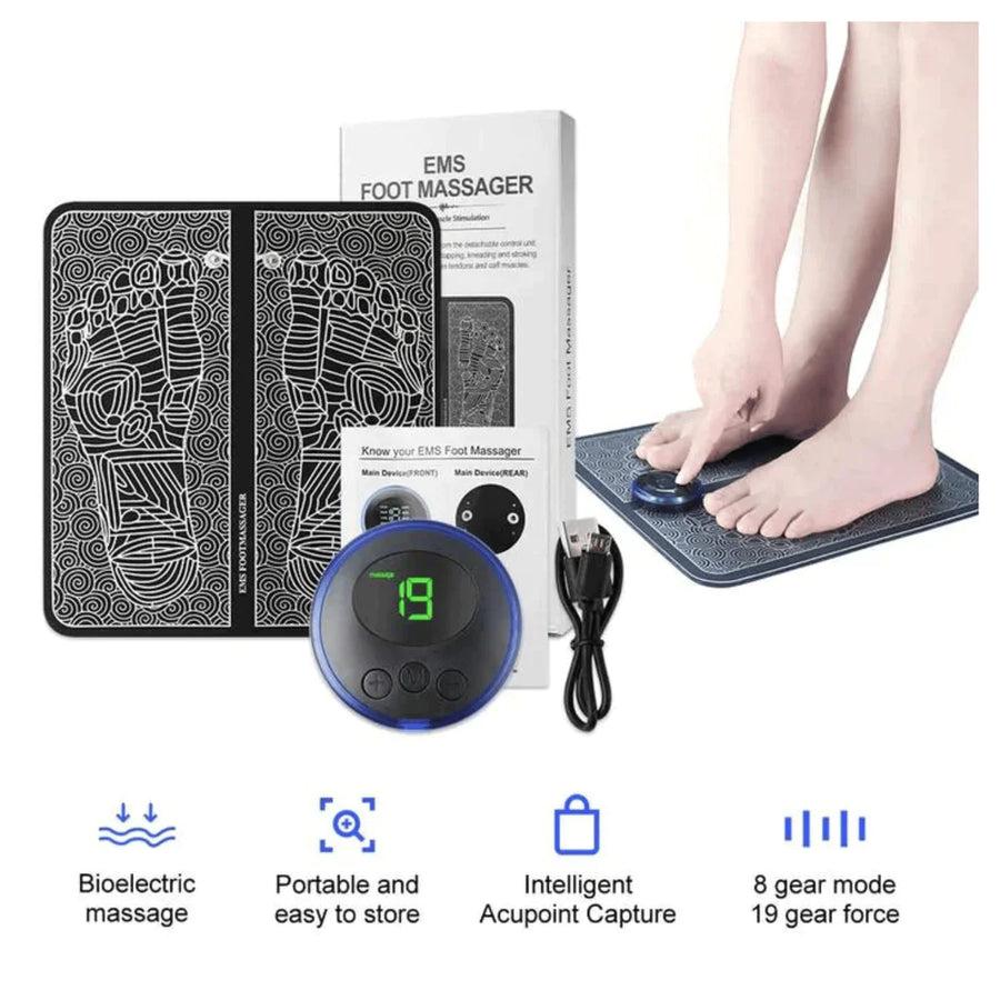 Combo Pack: EMS Foot Massager & Butterfly Mini Massager (Set of 2)