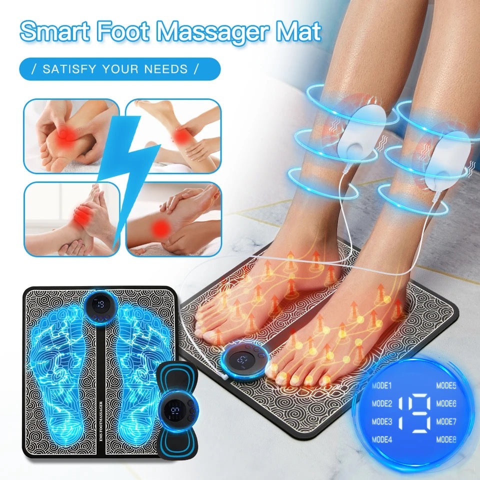 Combo Pack: EMS Foot Massager & Butterfly Mini Massager (Set of 2)